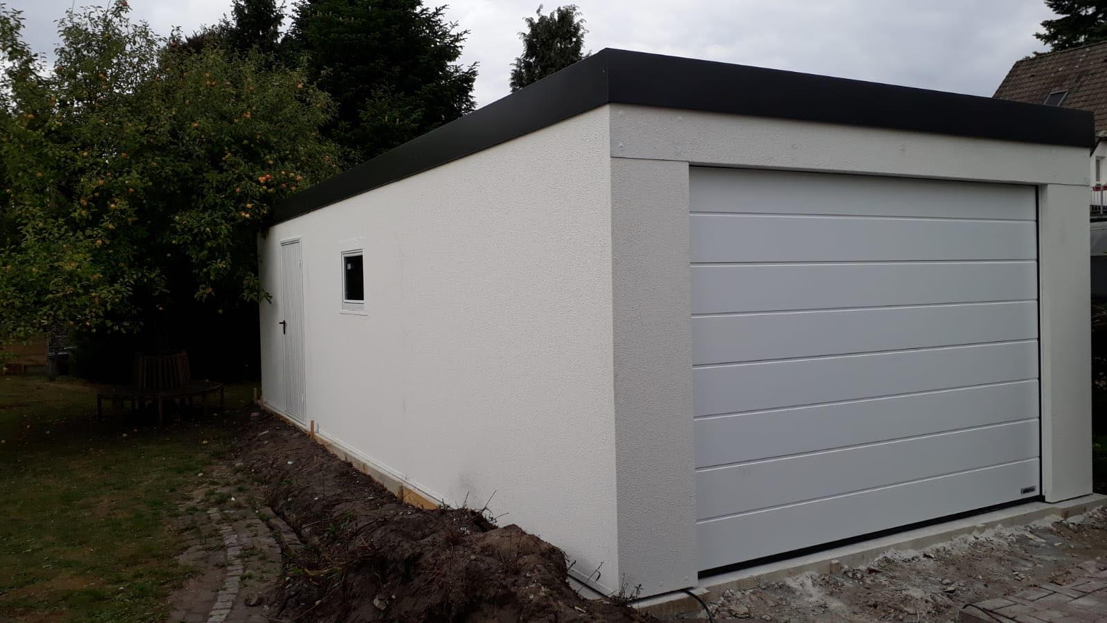 ISO-Massiv-Look Fertiggarage vollisoliert mit Putz